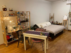 Beautiful room with double bed, private sauna, shared kitchen and toilet which is 5 minute walking to the most beautiful beach in Helsinki in Helsinki